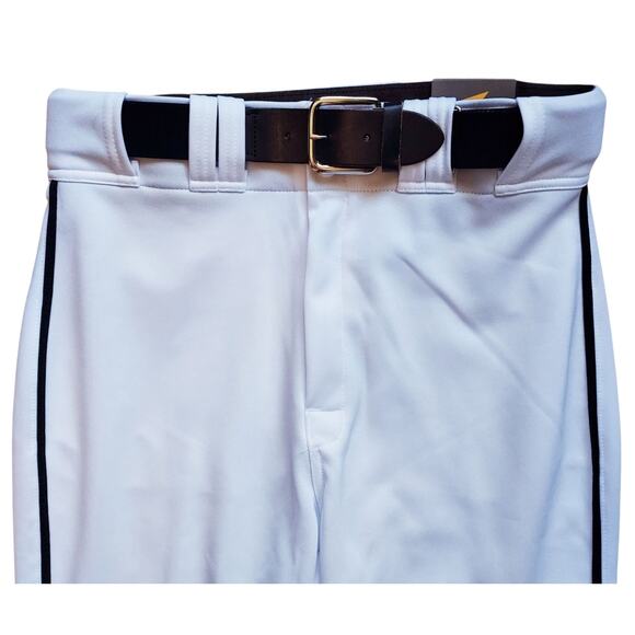 NEW Easton Rival+ Knicker Mens Baseball Pants White Piped Blue Belt Sz 34"-36" M - Picture 5 of 9